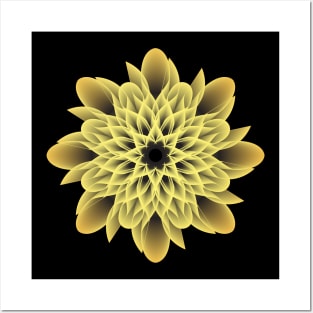 Beautiful and Artistic Golden Flower Posters and Art